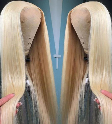 Matte Gold Long Straight Lace Front Wig
