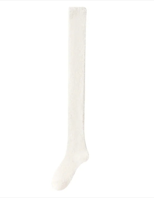Load image into Gallery viewer, Cozy Over-the-Knee Coral Fleece Socks
