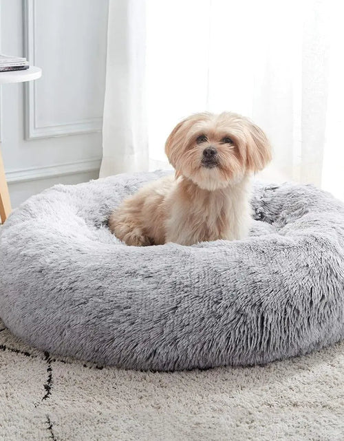 Load image into Gallery viewer, Calming Anti-Anxiety Donut Bed for Dogs and Cats

