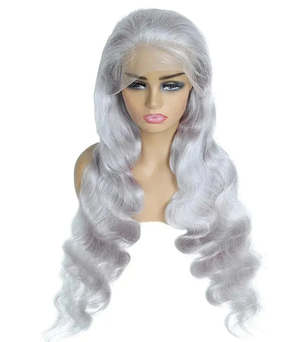 Grey Body Wave Lace Front Wig