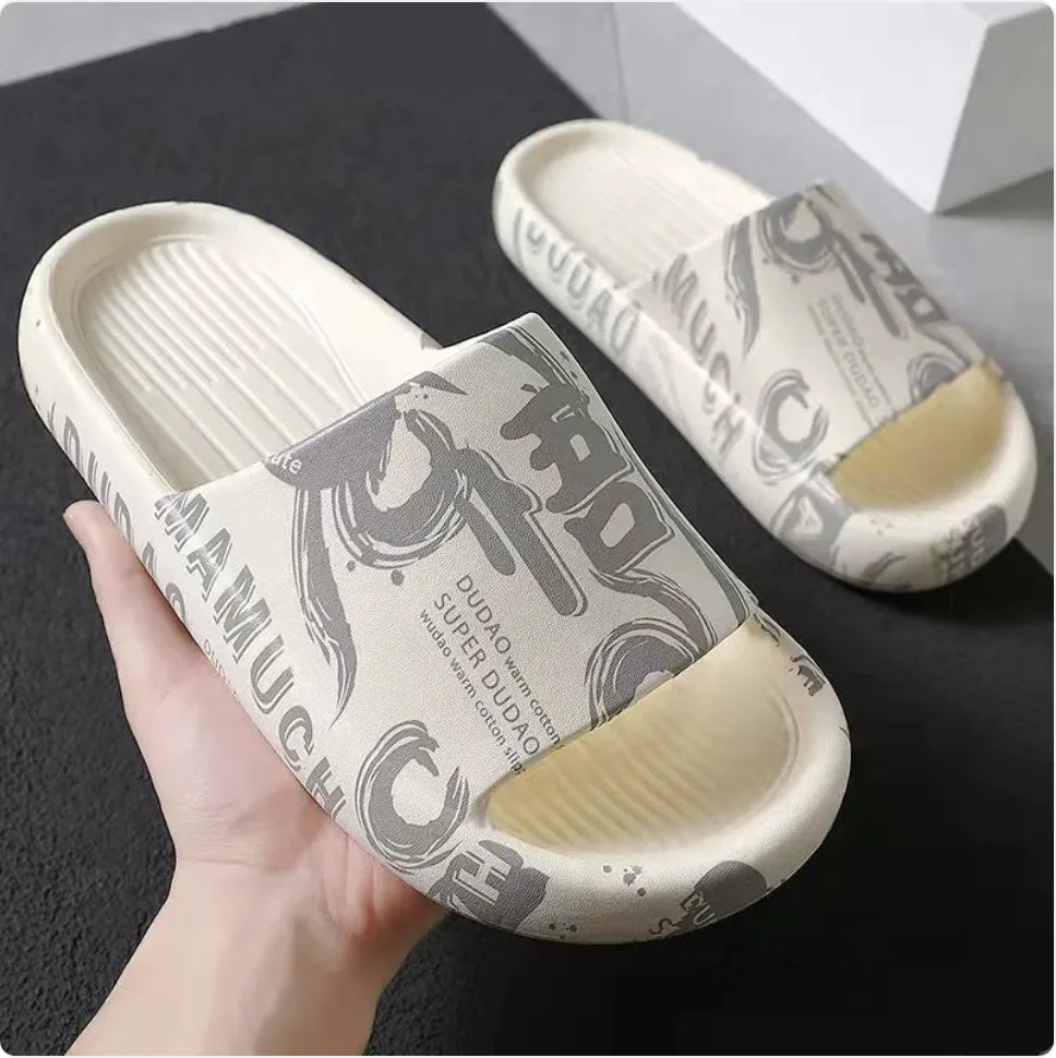Men's Thick Sole Comfort Slippers for Home