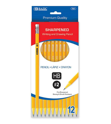 Yellow Pencil #2 Premium Pre-Sharpened (12/Pack)
