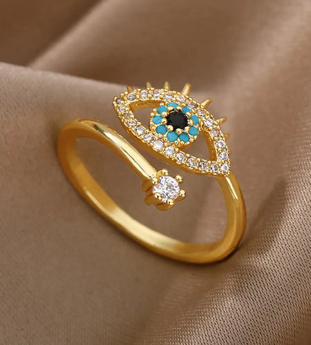 Turkish Blue Evil Eye Rings