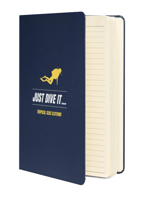 Load image into Gallery viewer, &quot;Just Dive It&quot; Hardcover Bound Dive Log
