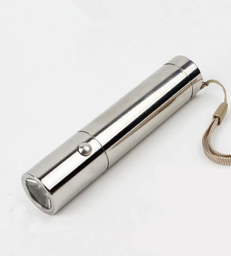 Stainless Steel Small Steel Cannon Flashlight