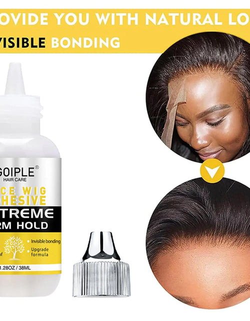 Load image into Gallery viewer, Wig Glue 1.28OZ, Waterproof Lace Front Wig Glue for Wigs with Tools and Hair Wax Stick (Wig Glue/Wig Glue Remover/Hair Wax Stick/Edge Control Wax/Elastic Band/Hair Dual Drush) flower scent-6pcs
