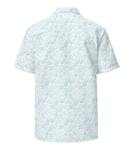 Coral Reef Resort Button Down Hawaiian Shirt - Coastal Summer 2024 Collection