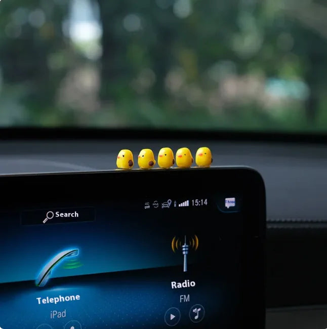 Quack Joy Mini Yellow Duck Car Dashboard Ornament