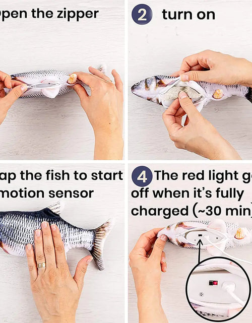 Load image into Gallery viewer, Pets Interactive Electronic Floppy Fish Toys

