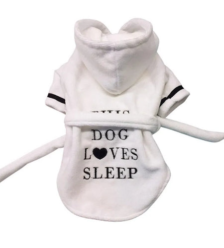 Pet Dog Bathrob Dog Pajamas Sleeping Clothes