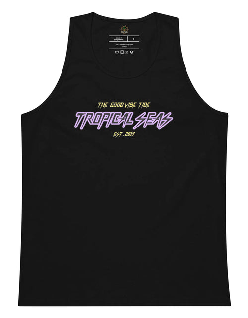 Load image into Gallery viewer, Men’s Premium Cartoon Shark Surfer Tank Top

