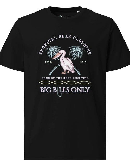 Load image into Gallery viewer, Premium Men&#39;s Tropical Pelican Organic Cotton T-Shirt – Sustainable Comfort with Coastal Style
