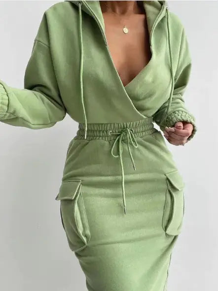 Load image into Gallery viewer, Long Sleeve V Neck Dress
