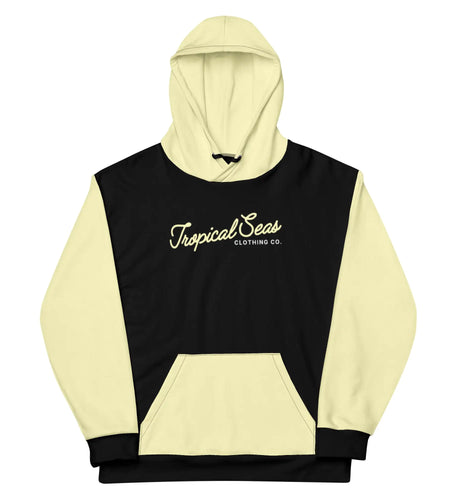 Cream Yellow Two-Tone Tropical Seas Hoodie
