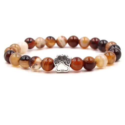 Load image into Gallery viewer, Pet Footprint Stone Bracelets
