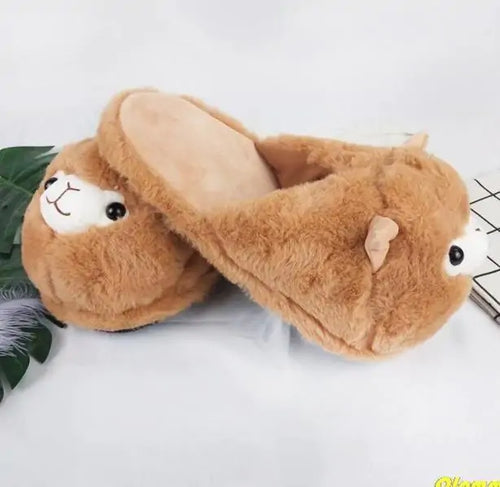 Load image into Gallery viewer, Fluffy Alpaca Slippers
