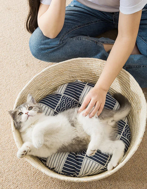 Load image into Gallery viewer, Cat Straw Bed
