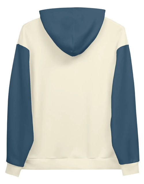 Load image into Gallery viewer, Navy &amp; Off White Two-Toned Tropical Seas Hoodie
