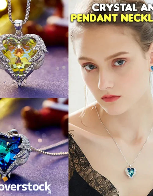 Load image into Gallery viewer, Crystal Angel Pendant Necklace
