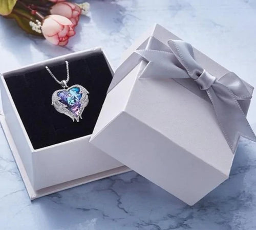 Load image into Gallery viewer, Crystal Angel Pendant Necklace
