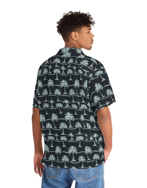 Load image into Gallery viewer, Men&#39;s Midnight Island Hawaiian Shirt
