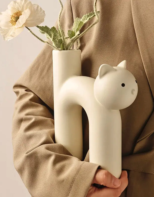 Load image into Gallery viewer, Cat Head Tube Vase
