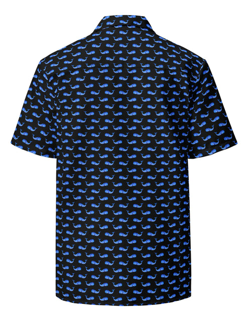 Load image into Gallery viewer, Midnight Whale Party Button Down Hawaiian Shirt - Coastal Summer 2024 Collection
