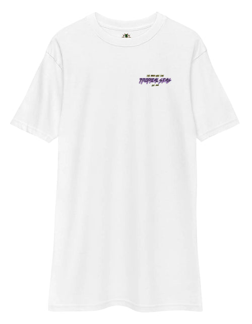 Load image into Gallery viewer, Men&#39;s Premium Tropical Neon Ride Shark T-shirt
