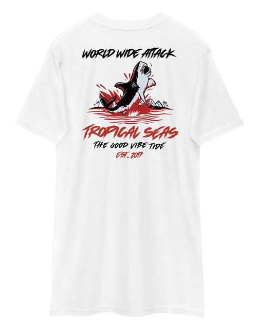 Load image into Gallery viewer, Men&#39;s Premium World Wide Attack Tropical Shark T-shirt
