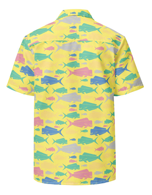 Load image into Gallery viewer, Dorado Fish Island Button Down Hawaiian Shirt - Coastal Summer 2024 Collection
