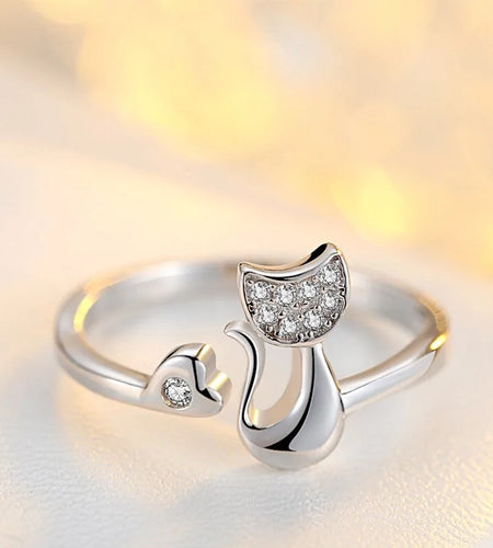 Cat Charm Ring