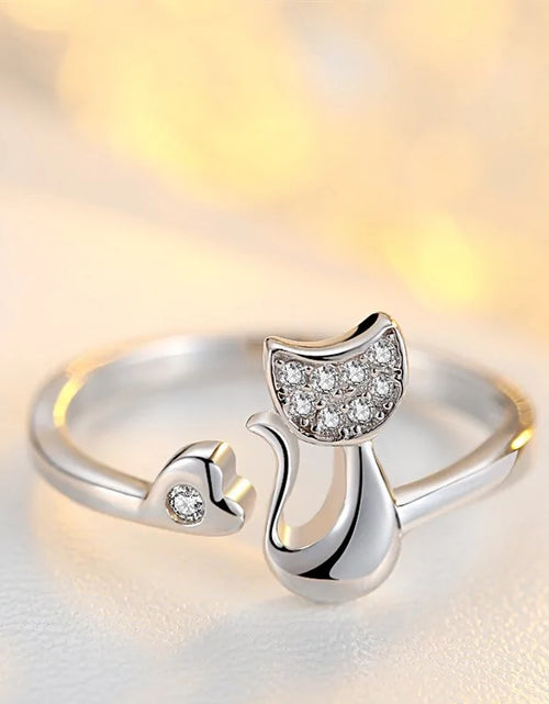 Load image into Gallery viewer, Cat Charm Ring
