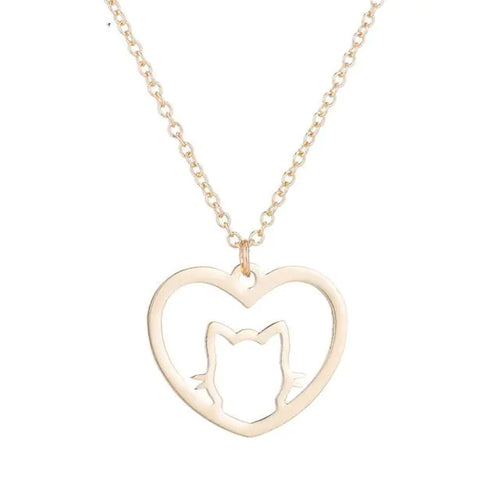 Load image into Gallery viewer, Cat Heart Necklace
