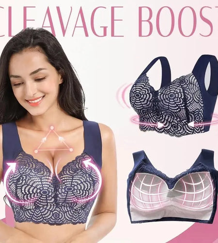 Seamless Lace Cut-Out Bra
