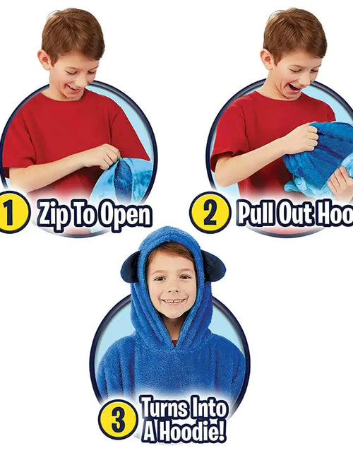 Load image into Gallery viewer, Kids Pets Blanket Hoodie Soft Plush
