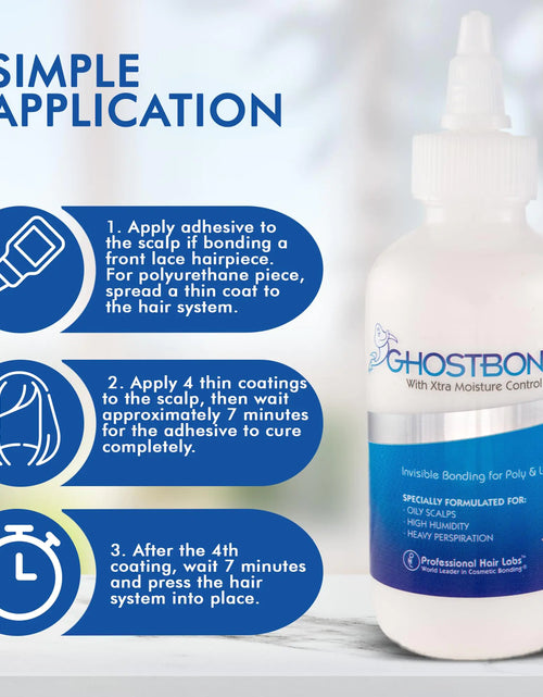 Load image into Gallery viewer, GHOSTBOND XL Hair Replacement Adhesive 5oz- Invisible Wig Bonding Glue: Water &amp; Oil-Resistant, Non-Toxic, Light Hold for Secure and Natural-Looking Poly and Lace Hairpiece, Wigs &amp; Toupee Systems 5 Ounce (Pack of 1) White
