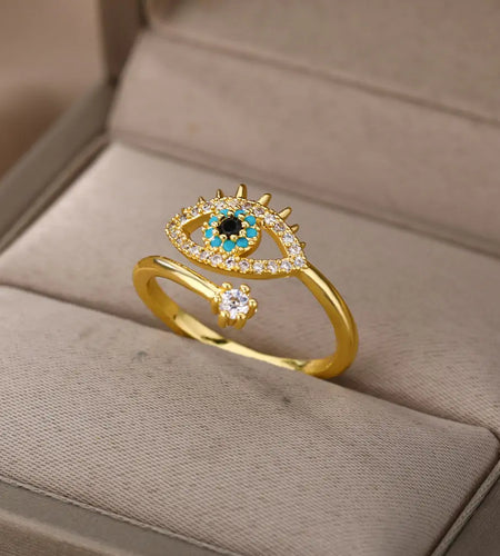 Turkish Blue Evil Eye Rings