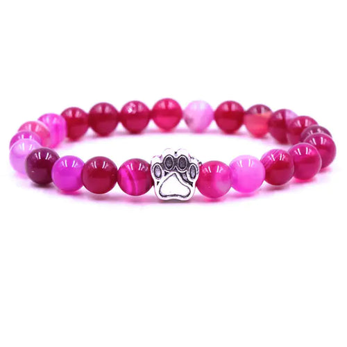 Load image into Gallery viewer, Pet Footprint Stone Bracelets
