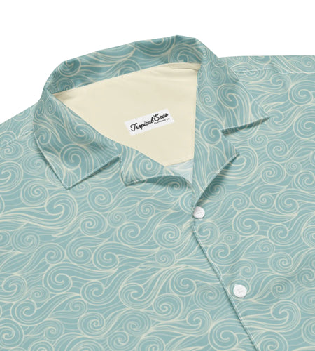 Salty Swirls Button Down Hawaiian Shirt - Coastal Summer 2024 Collection