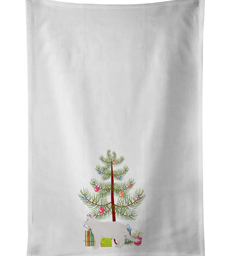 Poodle Cat Cat Christmas Kitchen Towel Set of 2