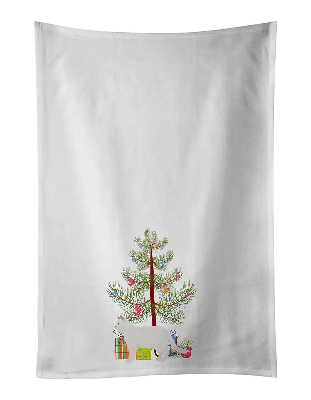 Poodle Cat Cat Christmas Kitchen Towel Set of 2
