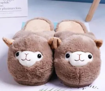Load image into Gallery viewer, Fluffy Alpaca Slippers
