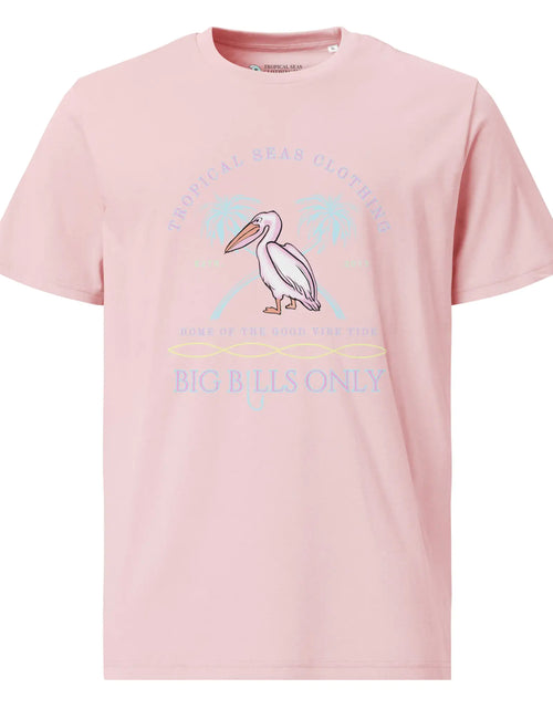 Load image into Gallery viewer, Premium Men&#39;s Tropical Pelican Organic Cotton T-Shirt – Sustainable Comfort with Coastal Style
