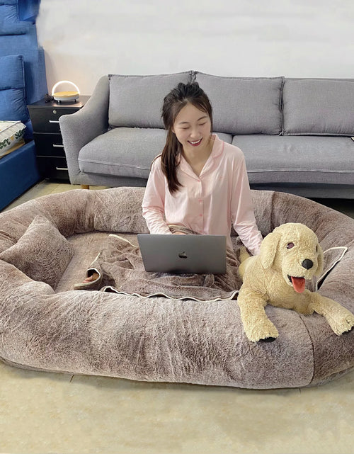 Load image into Gallery viewer, Oversized Human Dog Bed - Removable &amp; Washable
