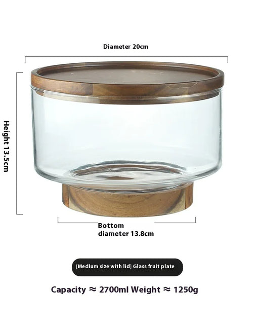 Load image into Gallery viewer, Fruit Bowl with Wooden Base
