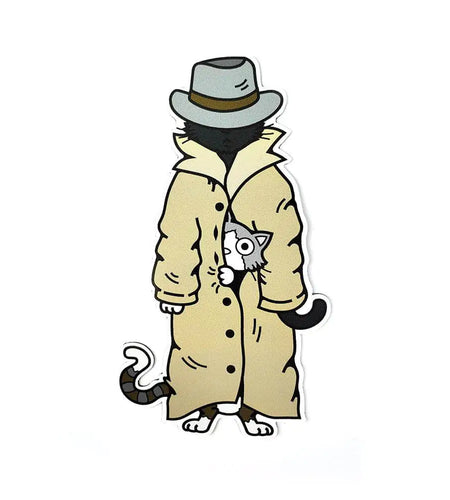 Trench Coat Cats Magnet
