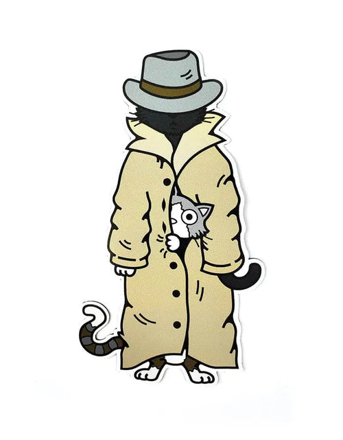 Load image into Gallery viewer, Trench Coat Cats Magnet
