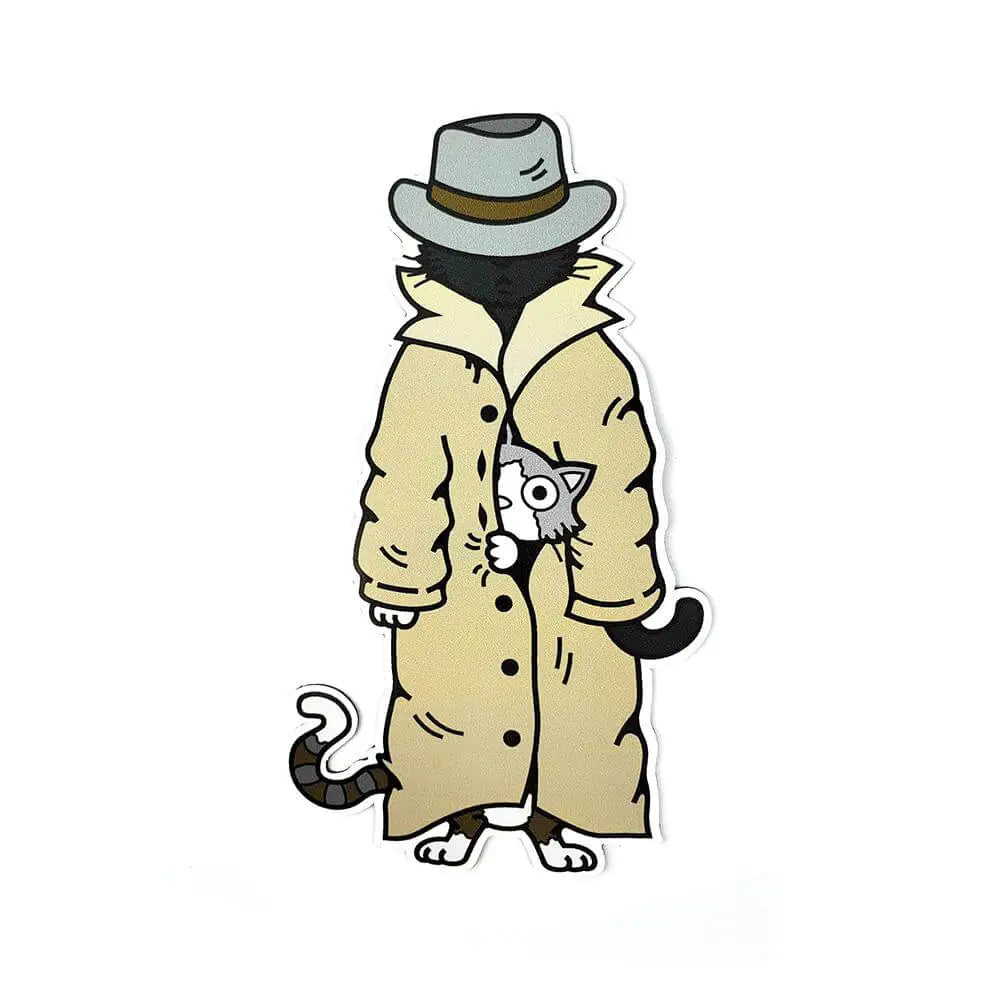 Trench Coat Cats Magnet