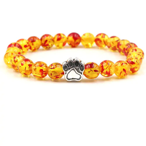 Load image into Gallery viewer, Pet Footprint Stone Bracelets
