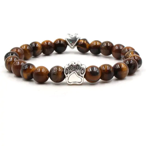 Load image into Gallery viewer, Pet Footprint Stone Bracelets

